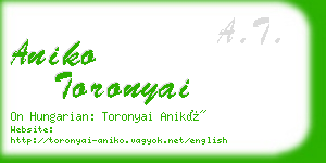 aniko toronyai business card